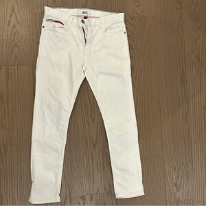 Tommy Hilfiger White Straight Leg Skinny Jeans for Men